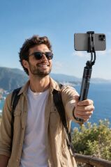 Tripod Çok Amaçlı Mıknatıslı Kumandalı 1.75 Cm Selfie Çubuğu TT02 Siyah