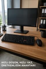 Lenovo Kablolu Q Klavye Mouse Seti KM280 Siyah