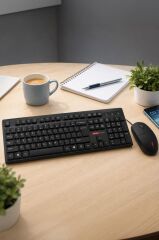 Lenovo Kablolu Q Klavye Mouse Seti KM280 Siyah