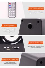 Bilgisayar Hoparlör 3.5mm Jack Kablolu Hoparlörü D23 Siyah