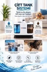 Halı ve Koltuk Yıkama Cam Temizleme 6IN1 Leke Çıkartma Makinesi TCC02 Beyaz