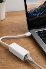 Ethernet Dönüştürücü USB 2.0 Çevirici Adaptörü YD75 Beyaz