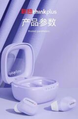 Lenovo XT62 kulaklık Bluetooth 5.3 kablosuz kulakiçi kulaklık HD çağrı Purple