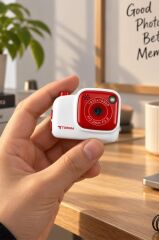 Mini Dijital Kamera Selfie Video Vlog Kamerası Mini Anahtarlık 1080P CMR52 Beyaz
