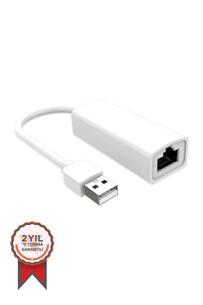 Ethernet Dönüştürücü USB 2.0 Çevirici Adaptörü YD75 Beyaz