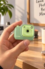 Mini Dijital Kamera Selfie Video Vlog Kamerası Mini Anahtarlık 1080P CMR52 Yeşil