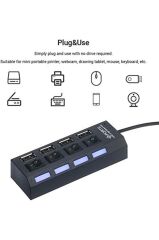 Bilgisayar Adaptörü 2.0 Usb 4 Portlu YD76 Siyah
