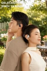 Lenovo Thinkplus Bluetooth Kulaklık Akıllı Dijital Göstergeli 5.4 Kablosuz Kulaklık LK2 Beyaz