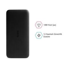 Redmi 20000 Mah Taşınabilir Hızlı Şarj Cihazı - Usb-c - 18w 2 Çıkışlı Powerbank - Siyah