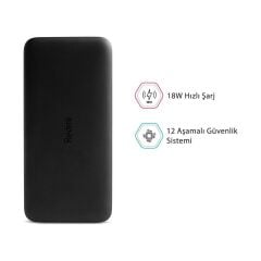 Redmi 20000 Mah Taşınabilir Hızlı Şarj Cihazı - Usb-c - 18w 2 Çıkışlı Powerbank - Siyah