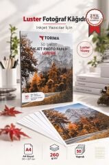 Fotoğraf Kağıdı A4 Luster 260 Gr 21x30 50 Sayfa Yarı Mat