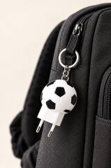 Torima Şarj Adaptörü Futbol Topu Görünümlü Anahtarlıklı 20W Hızlı Şarj Cihazı C41 Beyaz Siyah