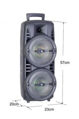 Bluetooth Hoparlör Mikrofonlu 8 INC Kablosuz Hoparlör KTS-1745