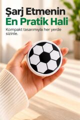 Torima Kablosuz Şarj Cihazı Futbol Topu Görünümlü 15W Hızlı Şarj Pad MC07 Beyaz