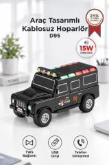 Torima Bluetooth Hoparlör Araba Tasarımlı TWS 15W USB Speaker D95 Siyah
