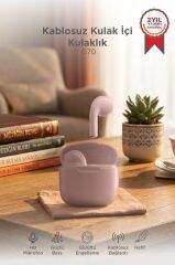Bluetooth Kulaklık Kulak İçi Tws Kablosuz Kulaklık G70 Pembe