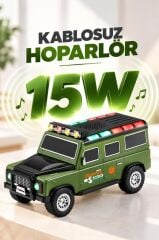 Torima Bluetooth Hoparlör Araba Tasarımlı TWS 15W USB Speaker D95 Yeşil