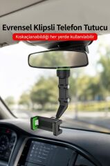 Telefon Tutucu 360 Derece Dönebilen Dikiz Aynası Oto Aksesuarları JX14 Siyah