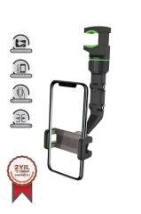 Telefon Tutucu 360 Derece Dönebilen Dikiz Aynası Oto Aksesuarları JX14 Siyah