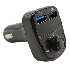 Transmitter BT USB MP3 Micro Sd Kart Çakmaklık Müzik Çalar Araç Kiti X8 Siyah