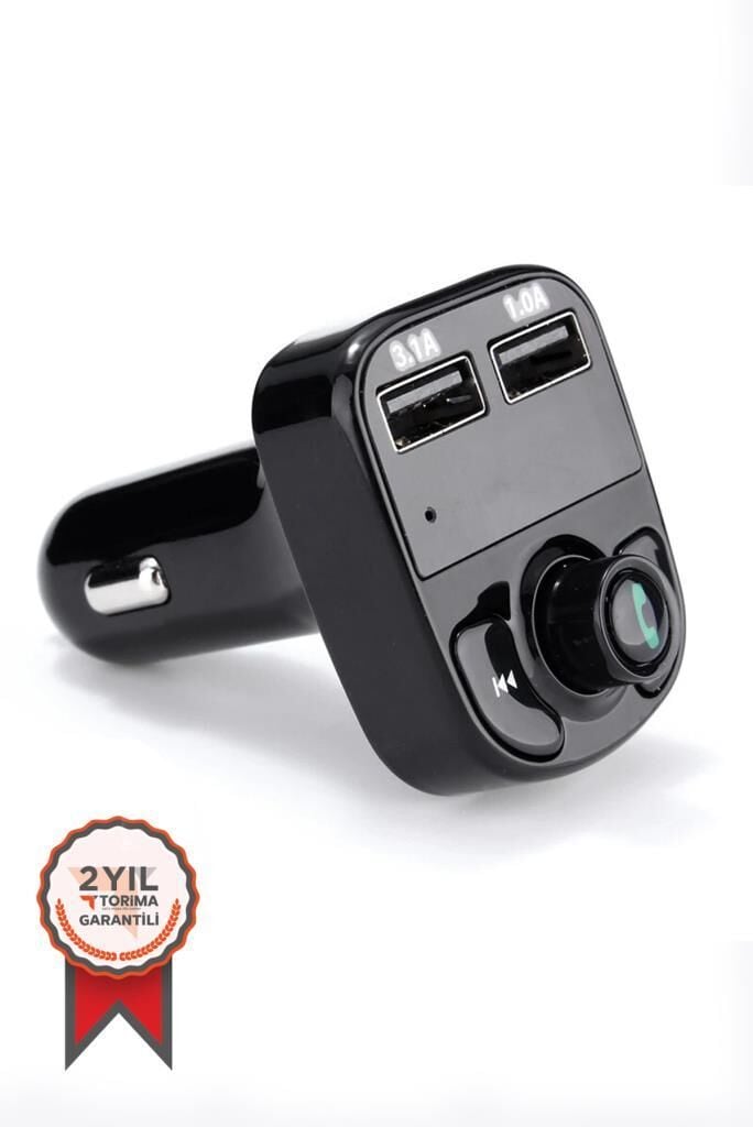 Transmitter BT USB MP3 Micro Sd Kart Çakmaklık Müzik Çalar Araç Kiti X8 Siyah