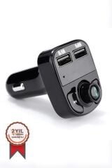 Transmitter BT USB MP3 Micro Sd Kart Çakmaklık Müzik Çalar Araç Kiti X8 Siyah