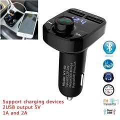 Transmitter BT USB MP3 Micro Sd Kart Çakmaklık Müzik Çalar Araç Kiti X8 Siyah