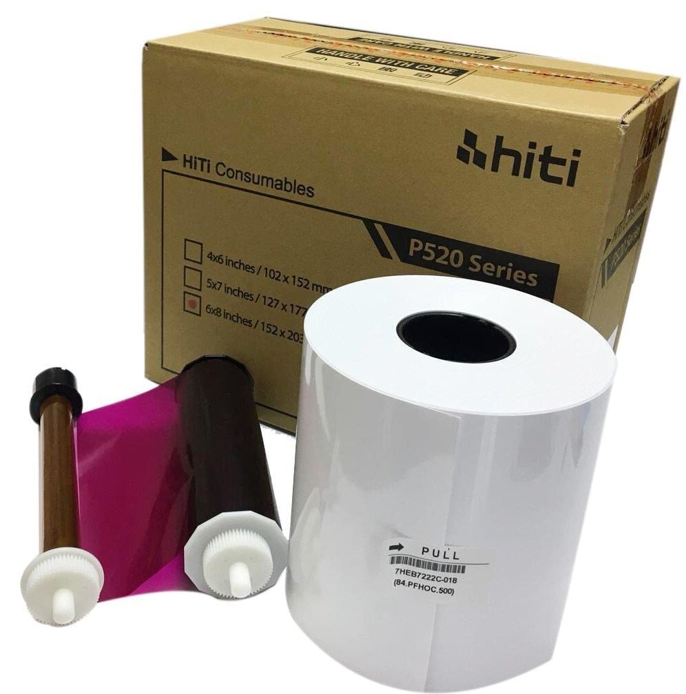 Hiti Çipsiz 520 (525L) 6x8 (15x21) Termal Kağıt 2 Rulo - 1KOLİ