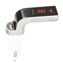 Bluetooth Araç Fm Transmitter Usb Girişli Android Ios Uyumlu CARG7 Beyaz