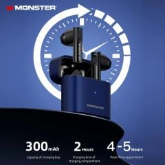 Bluetooth Kulaklık Kulak İçi Kablosuz Kulaklık Monster Airmars XKT03 Mavi