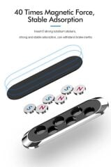 Telefon Tutucu Çok Amaçlı Manyetik Araç İçi Oto Aksesuarları JX007 Gümüş