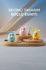 Şarjlı El Vantilatörü Sevimli Kuş Figürlü Mini Taşınabilir Fan F31 Sarı