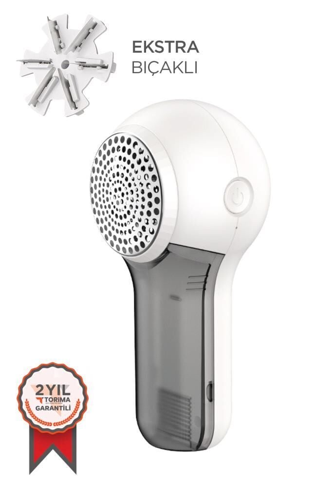 Tüy Temizleme Makinesi Exstra Bıçaklı Şarjlı Tiftik Temizleme Makinesi M23 Beyaz