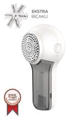 Tüy Temizleme Makinesi Exstra Bıçaklı Şarjlı Tiftik Temizleme Makinesi M23 Beyaz