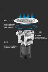 Tüy Temizleme Makinesi Exstra Bıçaklı Şarjlı Tiftik Temizleme Makinesi M23 Beyaz