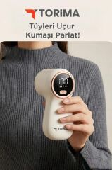 Torima Dijital Ekranlı M118 Exstra Bıçaklı Şarjlı Tüy Temizleme ve Tiftik Temizleme Makinesi