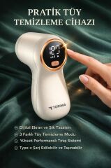 Torima Dijital Ekranlı M118 Exstra Bıçaklı Şarjlı Tüy Temizleme ve Tiftik Temizleme Makinesi