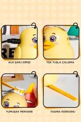 Şarjlı El Vantilatörü Sevimli Kuş Figürlü Mini Taşınabilir Fan F31 Pembe