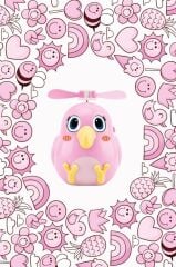 Şarjlı El Vantilatörü Sevimli Kuş Figürlü Mini Taşınabilir Fan F31 Pembe