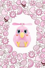 Şarjlı El Vantilatörü Sevimli Kuş Figürlü Mini Taşınabilir Fan F31 Pembe