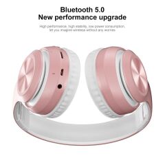Torima P68 Bluetooth Kablosuz Stereo Kulaklık Pembe