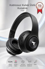 Bluetooth Kulaklık Kulak Üstü Kablosuz Stereo Kulaklık P6 Siyah