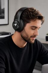 Bluetooth Kulaklık Kulak Üstü Kablosuz Stereo Kulaklık P6 Siyah