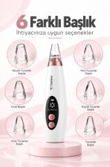Torima Vakumlu Siyah Nokta Temizleme Aleti Akne Komedon Gözenek Bakımı Cilt Bakım Cihazı VR01 Beyaz