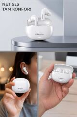 Lenovo Thinkplus Bluetooth Kulaklık Akıllı Anc Tws 5.4 Kablosuz Kulaklık LP51 Pro Beyaz