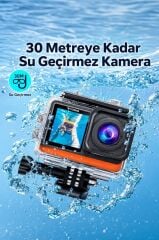 Aksiyon Kamerası Ultra Hd Wifi 4K Su Geçirmez Kamera AC03 Siyah