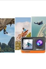 Aksiyon Kamerası Ultra Hd Wifi 4K Su Geçirmez Kamera AC03 Siyah