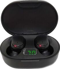 E6s(Touch) Çift Mikrofonlu Şarj Göstergeli Kablosuz Bluetooth Kulaklık Siyah