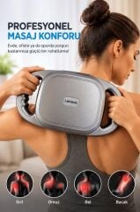 Lenovo 6 Masaj Başlıklı Şarjlı Masaj Cihazı Akıllı Masaj Yastığı Sırt ve Bel Masaj Cihazı N1-6 Gri