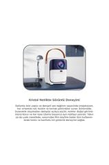 Projeksiyon Cihazı Taşınabilir Ev Sineması 4K 1080P Bluetooth Android Akıllı Projektör T11 Beyaz